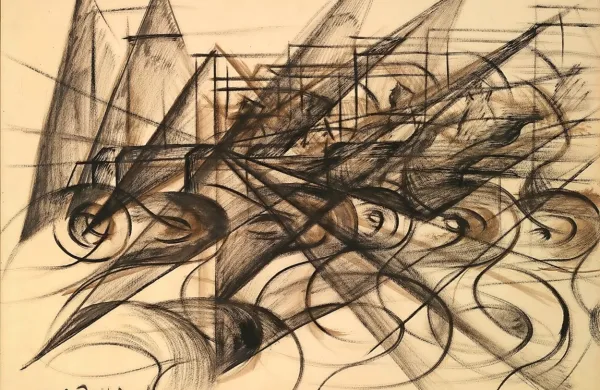 Giacomo Balla (1871-1958) je v več delih raziskoval hitrost. 