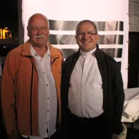 Branko Dolenc in župnik Aleš Rupnik