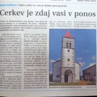 Vaška cerkev sv. Ane v Novi Sušici je dobila novo pročelje.

