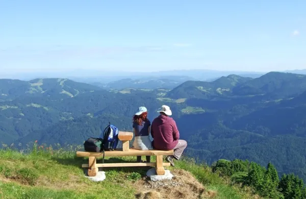Z Lajnarja (1549 m) nad Soriško planino se  odpira tudi prelep razgled na  Cerkljansko in Primorsko.