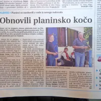 Po več letih obnove je planinska koča na Hlevišah dobila tudi 
vodovod. 
