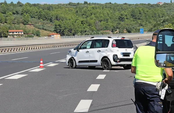 Z avtom v betonski zid