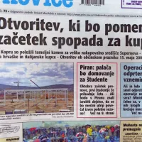 V Kopru so položili temeljni kamen za veliko nakupovalno središče 
Supernova.  