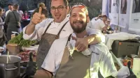 Max Stiegel (levo) in Daniel Sukič, uveljavljajoči se imeni panonske kulinarike.