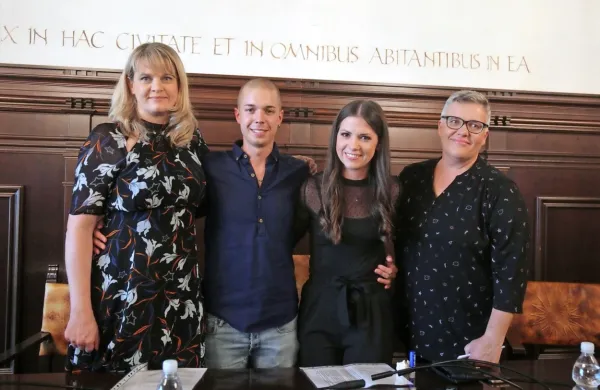 Z leve Larisa Štoka, Matteo Zudich, Ana Jerak in Katarina 
Podgajski