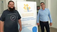 Koprski župan Aleš Bržan (desno) in predsednik strokovne komisije za participativni proračun Borut Jerman sta zadovoljna s 
številom prispelih predlogov. 