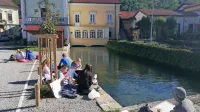 Likovno nadarjeni učenci so letos slikali vedute starega mestnega 
jedra in bili nad njimi navdušeni.