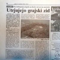  Na Kozlovem robu nad Tolminom so se lotili obnove grajskega 
zida. 