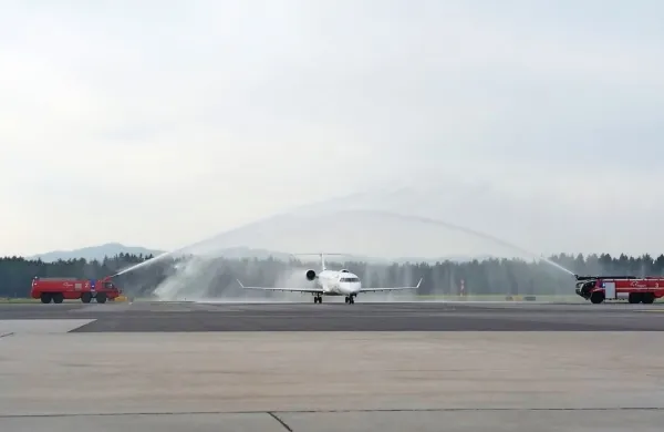 Na ljubljanskem letali&scaron;ču pozdravili Lufthanso