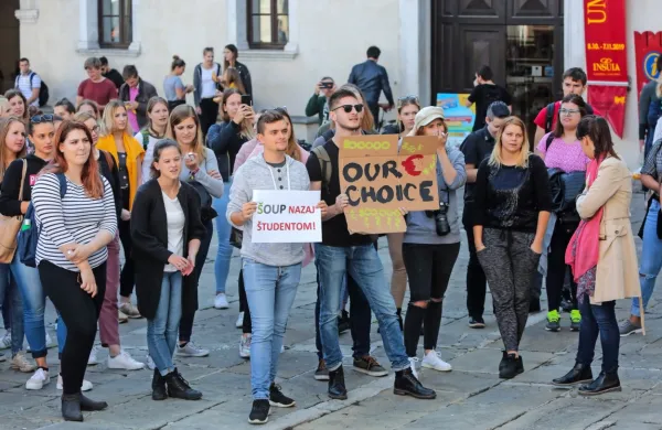 Študentski protest 22. oktobra v Kopru