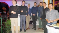 Matevž Straus, Peter Lahajnar, Matevž Šlabnik, Drejc Kokošar, Urban Šlabnik, Iztok Hvala in Žan Menart (z leve) nameravajo z zavodom 
ID20  dediščino popeljati v prihodnost.