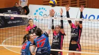 Sara Kovać (levo) Mirta Velikonja Grbac (v sredini bloka) in Anna 
Maria Spanou bodo morale v Belgiji nositi glavno breme.