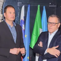  Izolski župan Danilo Markočič (desno) in direktor izolske komunale  Denis Bele 

