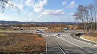 Novo krožišče na Tankovski cesti pri soseski S-13.