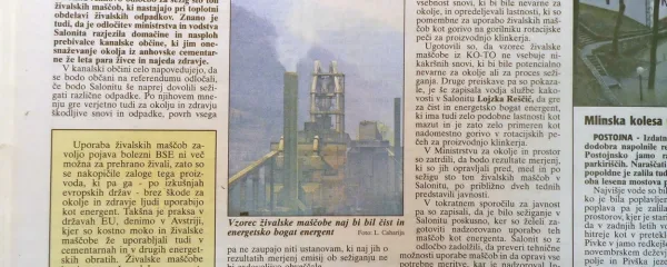 Kanalce je razjezila namera Salonita, da bi v cementarni sežigal 
živalske maščobe. 





