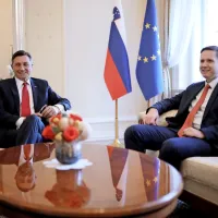 Vodja  poslancev SMC Igor  Zorčič pri predsedniku republike Borutu 
Pahorju