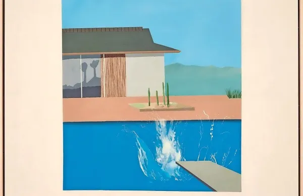 Slika Davida Hockneyja z naslovom Pljusk (The Splash) je bila v 
torek na dražbi avkcijske hiše Sotheby's prodana za 23,1 milijona 
funtov.