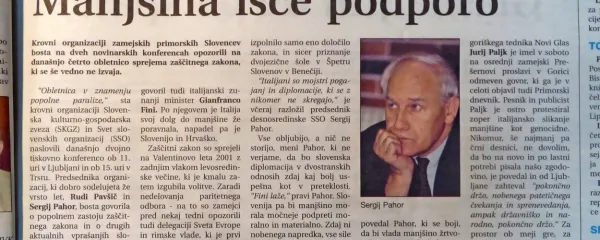 Po štirih letih od sprejetja zaščitnega zakona so bili Slovenci v 
Italiji še vedno brez pravic.