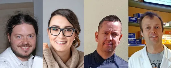 Z leve: Luka Manojlović, Valentina Sivec, Denis Ibrišimović in Andrej Fister    