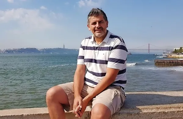 Mihailo Vukić, nekdanji košarkar, ki je premagal koronavirus.