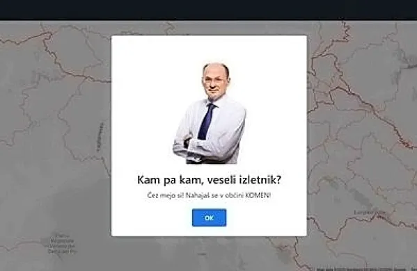 Kdor krši omejitev gibanja, ga aplikacija opozori z zgornjim 
okvirčkom, njeni avtorji pa častno prisegajo, da podatkov ne 
posredujejo ne Kacinu ne policiji.