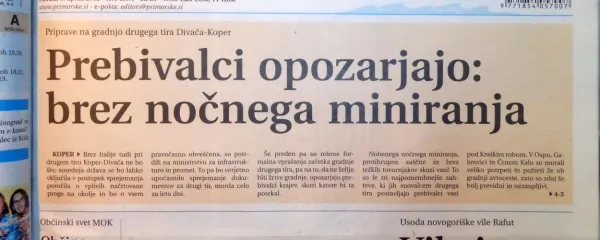  



Prebivalci Kraškega roba so bili previdni ob načrtovani gradnji 
drugega tira.