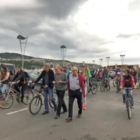 Oblačno vreme ni ustavilo protestnikov