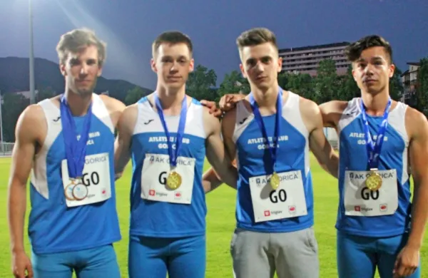 Štafeta AK Gorica v teku na 4x100 m je bila lani državni prvak med 
mlajšimi člani.