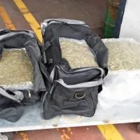V kabini sta bili dve črni torbi, v katerih so bile vreče s konopljo,  
nekaj vrečk pa je so našli še  pod posteljo. 