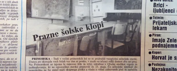Primorski učitelji so se množično pridružili vsesplošni šolski 
stavki. 

