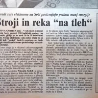 Zaradi suše so elektrarne na Soči proizvajale petkrat manj 
električne energije. 