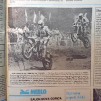 Na obnovljeni motokros progi pod Tinjanom so pripravili četrto 
mednarodno dirko za pokal Alpe Jadran v razredu do 250 ccm. 

