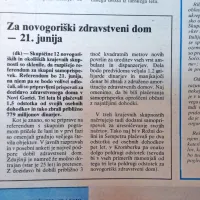 Prebivalci krajevnih skupnosti v Novi Gorici, Solkanu, Šempetru, 
Kromberku in Rožni dolini so se na referendumu izrekli proti 
uvedbi samoprispevka za dograditev zdravstvenega doma v Novi 
Gorici. 
