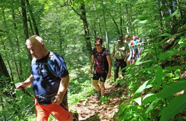 Po urejeni pohodni trasi  feldbana, s katerim so oskrbovali soško 
fronto, se je v nedeljo z vodiči odpravilo več kot sto pohodnikov.