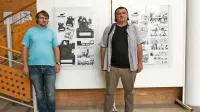  Ivan in Zoran Smiljanić na odprtju razstave Črni plamen v sežanskem Kosovelovem domu. 