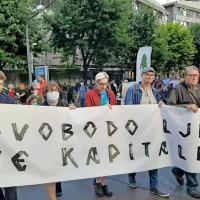 Protestni pohod so zaključili z ustanovitvijo ljudske skup&scaron;čine