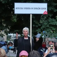 Protestni pohod so zaključili z ustanovitvijo ljudske skup&scaron;čine