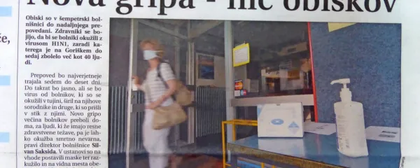 Zaradi nove gripe so v šempetrski bolnišnici prepovedali obiske. 