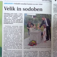 V Ankaranu so položili temeljni kamen za nov vrtec. 