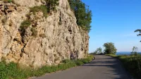 Krušenje  skal in padajoče kamenje  na cesti iz Podnanosa na Nanos 
sta stalnica, občina zdaj išče rešitev za ustavitev skalnega podora 
pod vrhom pobočja.