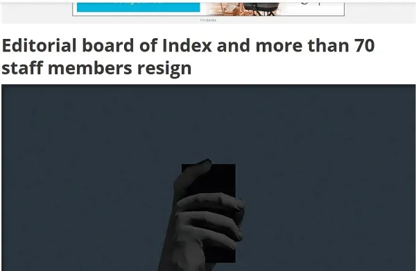 Po odstavitvi odgovornega urednika največjega madžarskega 
novičarskega portala Index Szabolcsa Dulla so danes trije vodilni 
uredniki in še 70 novinarjev dali odpoved. 