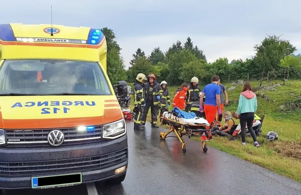 Nemca padla z motorjem
