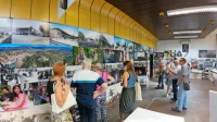 Turistično društvo  je v prostorih odprlo  zanimivo razstavo Včeraj, danes in jutri, na kateri predstavlja gradnjo Nove Gorice, brigadirje, 
primerjavo mesta nekoč in danes, portrete meščank in meščanov, dekleta z vrtnicami ... Odprta je do 30.  septembra. 