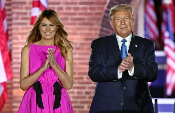 Melania in Donald Trump na republikanski konvenciji.