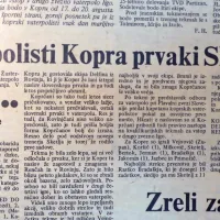 





Koprski vaterpolisti so pričakovano ubranili naslov slovenskih 
prvakov.

