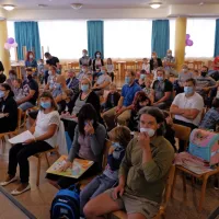 Sprejem za prvošolce na OŠ Most na Soči
