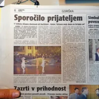 Tisočletnico prve pisne omembe Solkana in Gorice so počastili s 
prenovljenim Trgom Jožeta Srebrniča in modernim vodnjakom.

