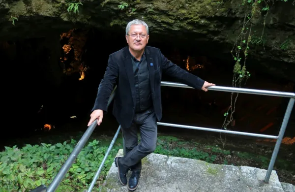 Dragan Velikić  med lanskim spustom v Vilenico 