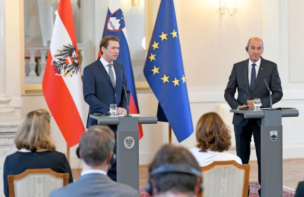 Sebastian Kurz in Janez Janša