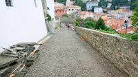 Bo gramoz, ki ščiti stare tlakovce pred poškodbami, zdržal do 
konca del in ne bo zdrsel do Tartinijevega trga? 